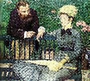 Claude Monet in the conservatory oil